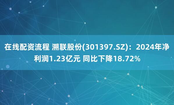 在线配资流程 溯联股份(301397.SZ)：2024年净利润1.23亿元 同比下降18.72%